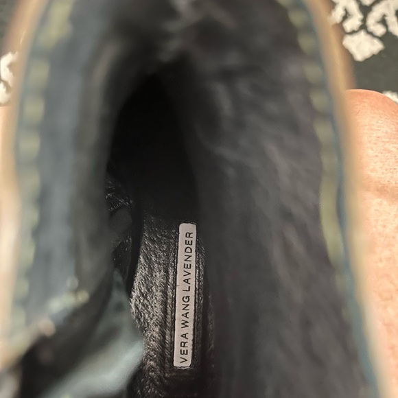 {Vera Wang Lavender Label} Brown Distressed Moto Boot Size 7.5 - Picture 8 of 10